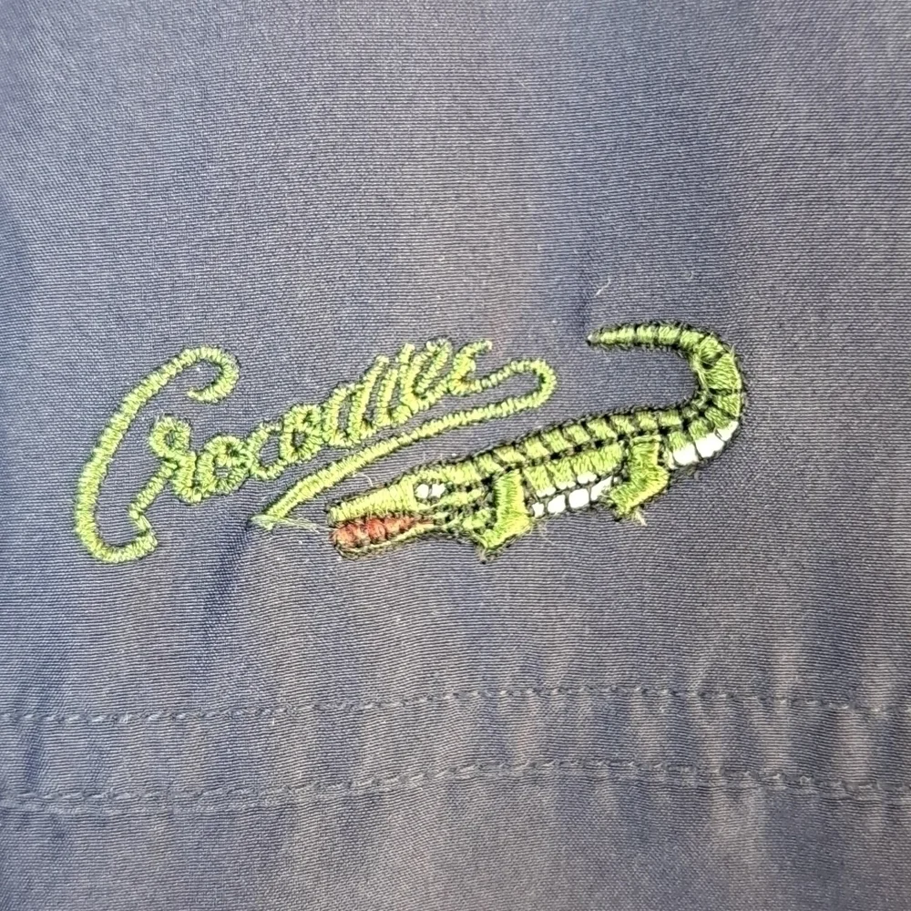 Crocodile Sport embroidered dark blue light weight men's medium jacket